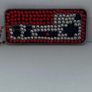 Handmade double sided diamond art controller keychain